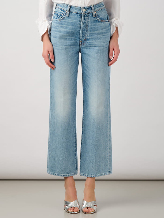Fl Washed Street Style Wide Leg Jeans